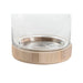 Vase Home ESPRIT Transparent Natural Wood Crystal 18 x 18 x 24 cm - Декорация и Осветление<<<Дом