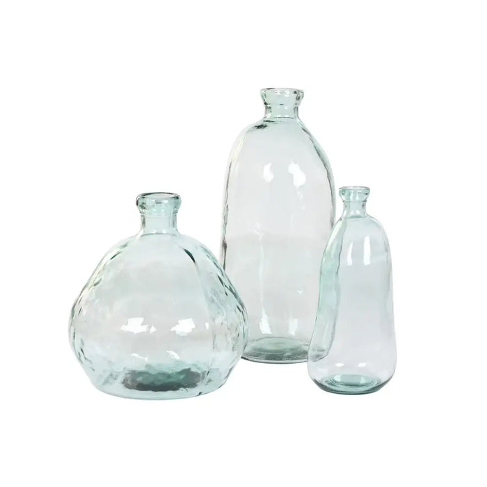 Vase Home ESPRIT Transparent Recycled glass 34 x 34 x 73 cm - Декорация и Осветление<<<Дом Градина<<<BigBuy&&&Украса за
