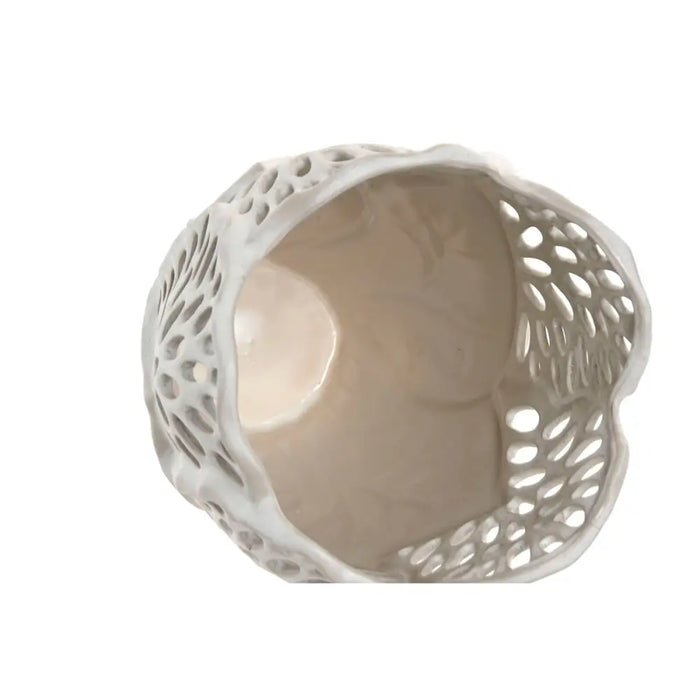 Vase Home ESPRIT White Ceramic Leaf of a plant 23 x 23 x 36 cm - Декорация и Осветление<<<Дом Градина<<<BigBuy&&&Украса
