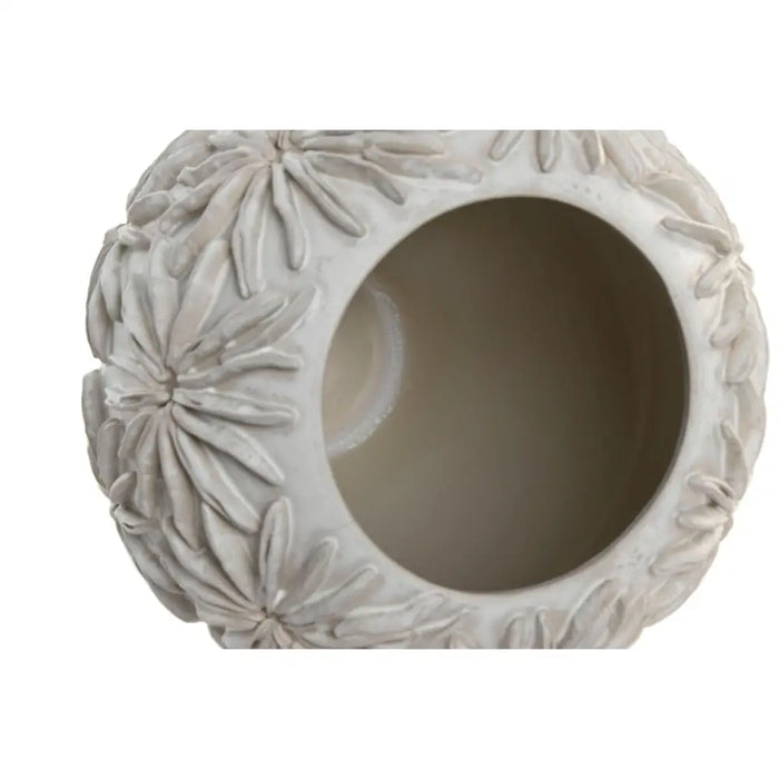 Vase Home ESPRIT White Ceramic Traditional style Leaf of a plant 27 x 27 x 35 cm - Декорация и Осветление<<<Дом