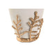 Vase Home ESPRIT White Golden Aluminium Modern 16 x 16 x 31 cm - Декорация и Осветление<<<Дом Градина<<<BigBuy&&&Украса