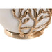Vase Home ESPRIT White Golden Aluminium Modern 19 x 19 x 18 cm - Декорация и Осветление<<<Дом Градина<<<BigBuy&&&Украса