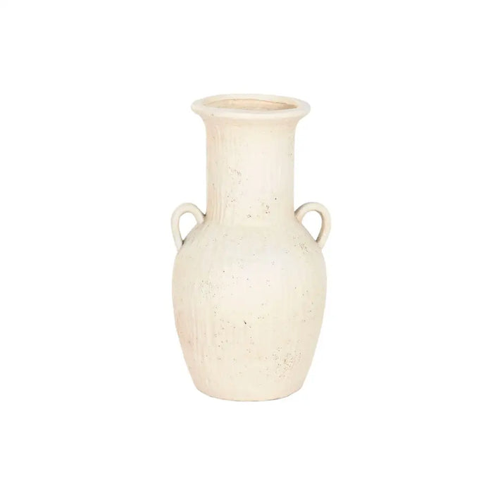 Vase Home ESPRIT White Magnesium 35 x 33 x 65 cm - Декорация и Осветление<<<Дом Градина<<<BigBuy&&&Украса за средата на