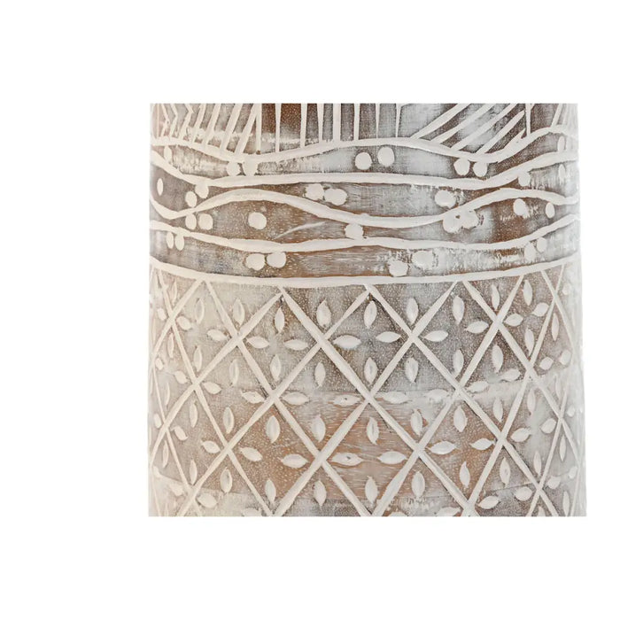 Vase Home ESPRIT White Natural Mango wood Colonial 15 x 15 x 22,5 cm - Декорация и Осветление<<<Дом