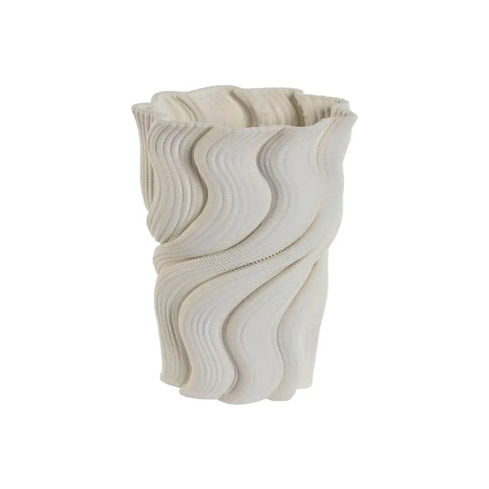 Vase Home ESPRIT White Stoneware Modern 14 x 14 x 19 cm - Декорация и Осветление<<<Дом Градина<<<BigBuy&&&Украса за