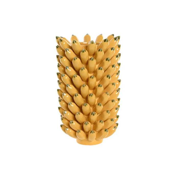 Vase Home ESPRIT Yellow Green Ceramic Tropical - Декорация и Осветление<<<Дом Градина<<<BigBuy&&&Украса за средата на