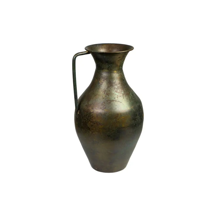 Vase Romimex Antique Brown Metal 22 x 39 x 22 cm With handle - Декорация и Осветление<<<Дом Градина<<<BigBuy&&&Украса