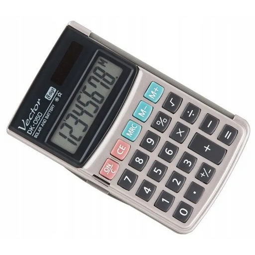 Vector DK-050 Pocket Calculator Grey - CalculatorsARB-KLK<<<Office suppliesARB<<<ActionPL