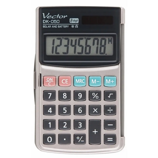 Vector DK-050 Pocket Calculator Grey - CalculatorsARB-KLK<<<Office suppliesARB<<<ActionPL