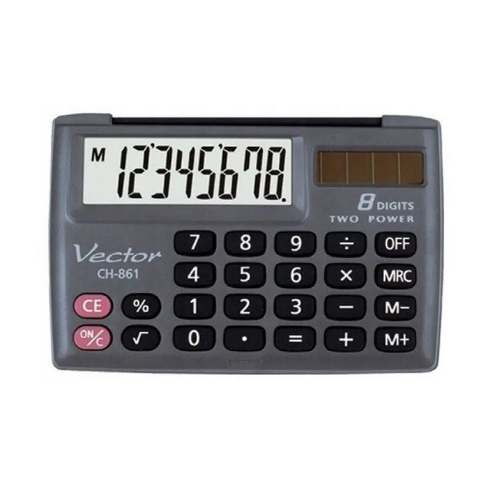 Vector KAV CH-861 pocket calculator 8 digits 87 x 58 mm black - CalculatorsARB-KLK<<<Office suppliesARB<<<ActionPL