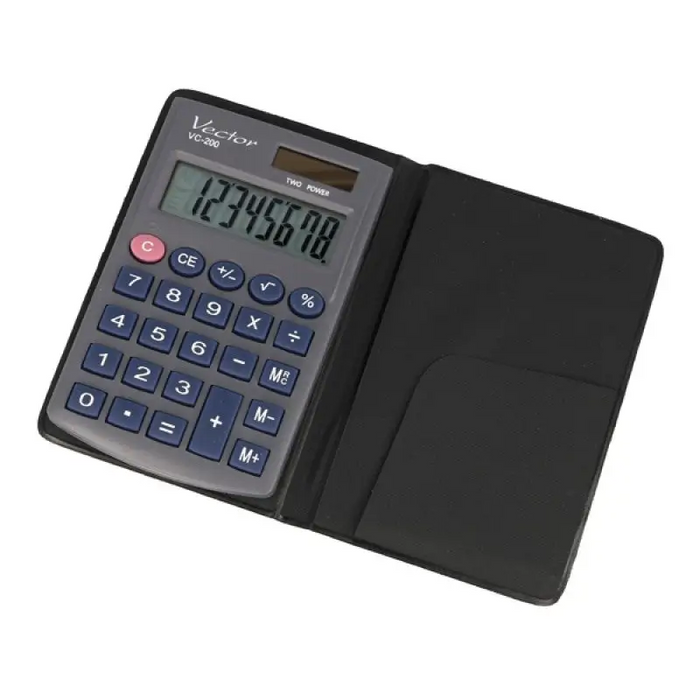 Vector KAV VC-200III pocket calculator 8 digits 62.5 x 98.5 mm grey - CalculatorsARB-KLK<<<Office suppliesARB<<<ActionPL