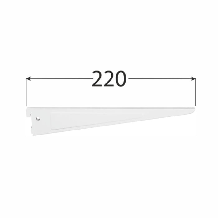 DOUBLE BRACKET 220MM WHITE
