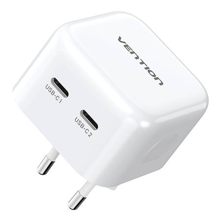 Vention FBPW0-EU USB(C + C) GaN (35W/35W) mains charger (white) - mains chargers<<<Chargers<<<GSM