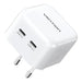 Vention FBPW0-EU USB(C + C) GaN (35W/35W) mains charger (white) - mains chargers<<<Chargers<<<GSM