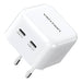 Vention FBPW0-EU USB(C + C) GaN (35W/35W) mains charger (white) - mains chargers<<<Chargers<<<GSM