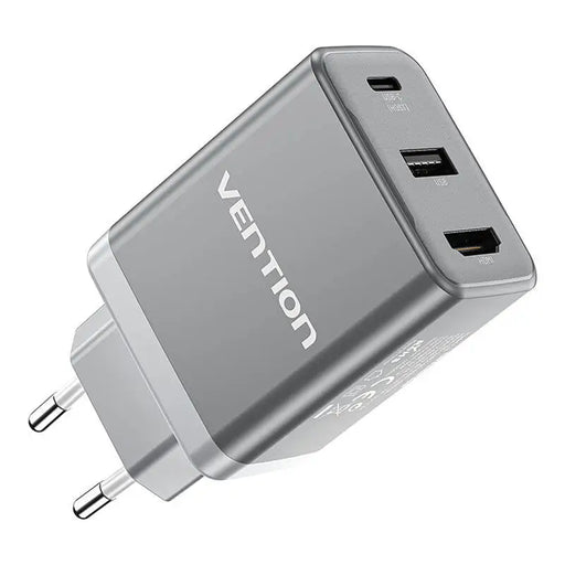 Vention FJAH0-EU USB(C + A)+HDMI GaN mains charger (60W/5W/4K@60Hz) (grey) - mains chargers<<<Chargers<<<GSM