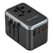 Vention FJFB0 GaN 2xUSB-C 2xUSB-A Universal Travel Adapter 65W (black) - mains chargers<<<Chargers<<<GSM