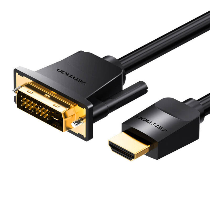 HDMI to DVI (24+1) cable Vention ABFBI 3m, 4K 60Hz/ 1080P 60Hz (black)