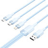 USB 2.0 A to 3in1 3A cable Vention CTPLG 1.5M (blue)