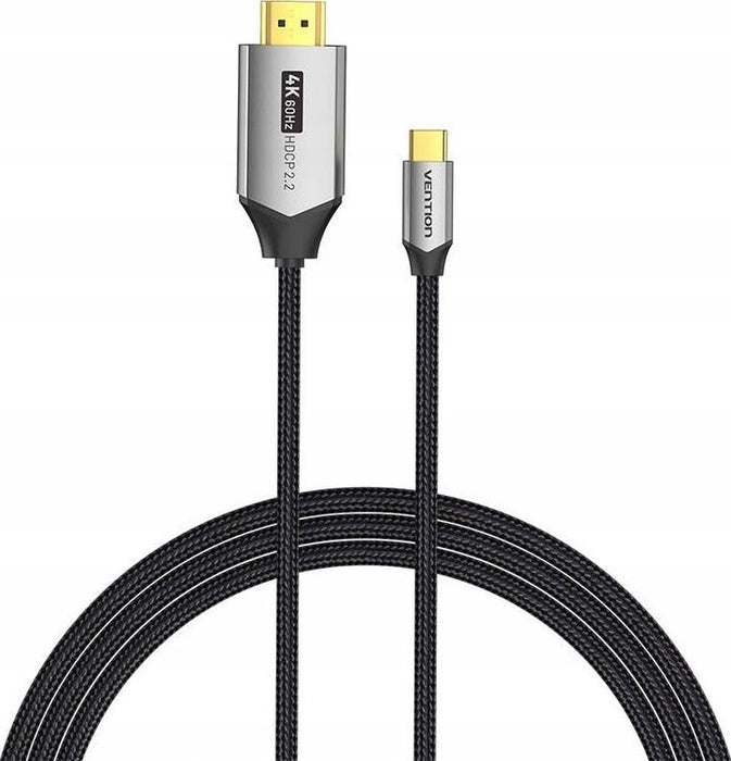 USB-C do HDMI 2.0 cable Vention CRBBH 2m, 4K 60Hz (black)