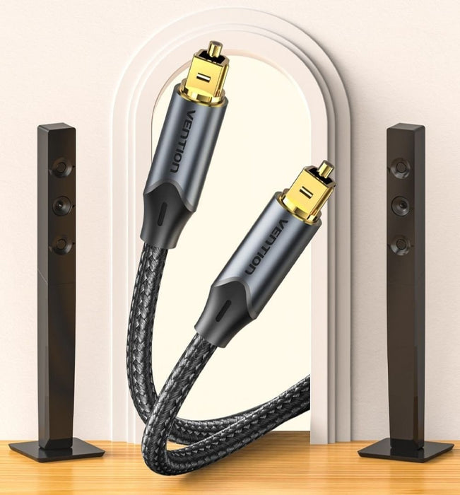 Vention optical audio cable, braided, 10 m, BLACK