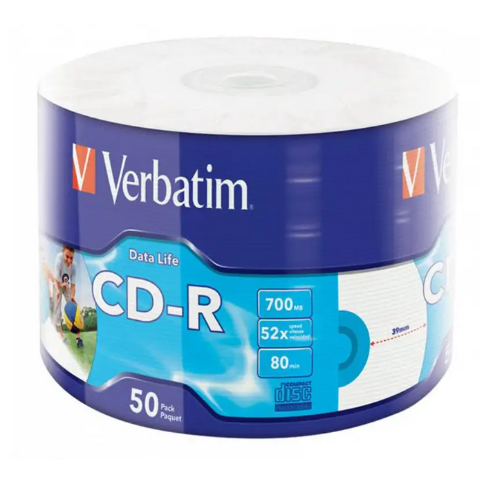 Verbatim CD-R Data Life 700MB (PRINTABLE) - 50 pcs. in cellophane - CD/DVD<<<Оптични носители<<<MediaTrade