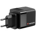Verbatim Mini GaN Charger 65W 2 Port retractable cable display US plugs with EU and UK adaptors - Аксесоари<<<VERBATIM