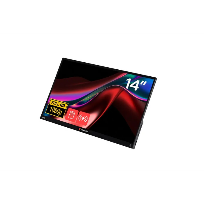Verbatim Portable 14’’ FHD Touch Monitor LIGHT with Wireless Power Supply incl. Power Bank 5000mAh - Monitors