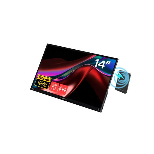 Verbatim Portable 14’’ FHD Touch Monitor LIGHT with Wireless Power Supply incl. Power Bank 5000mAh - Monitors