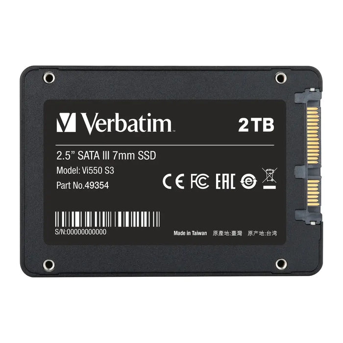 Verbatim Vi550 S3 2.5’’ SATA III 7mm SSD 2TB - SSD дискове<<<VERBATIM памети и аксесоари<<<VERBATIM<<<PolyComp