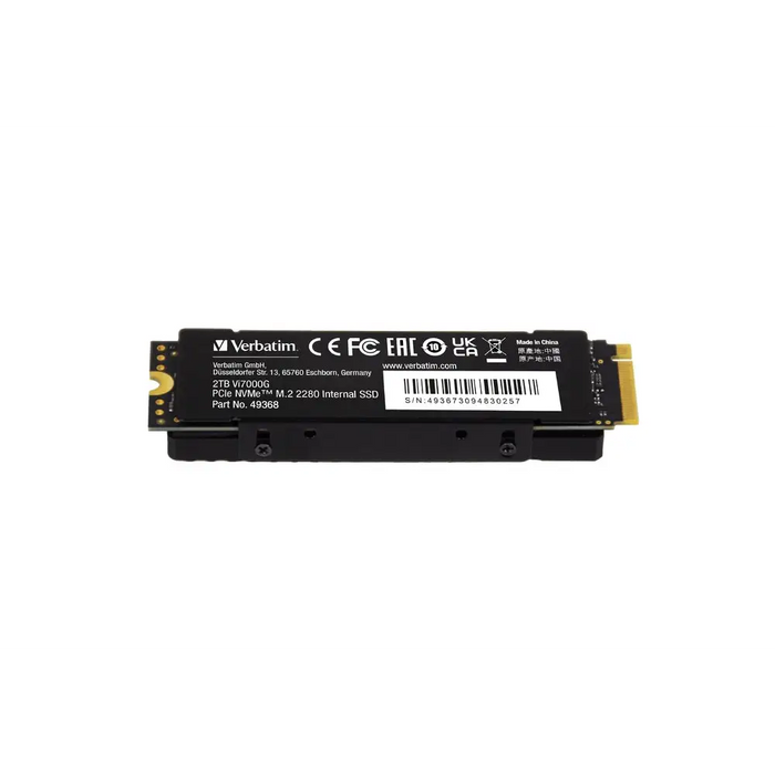 Verbatim Vi7000G Internal PCIe NVMe M.2 SSD 2TB - SSD дискове<<<VERBATIM памети и аксесоари<<<VERBATIM<<<PolyComp