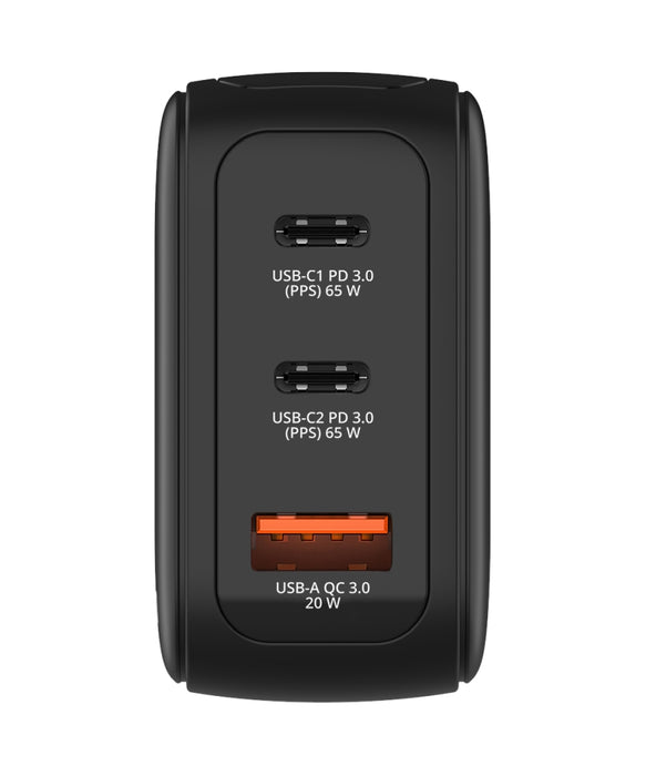 Verbatim Mini GaN Charger 65W with Display + 60W USB-C to USB-C Cable (Charger and Data transfer) Grey