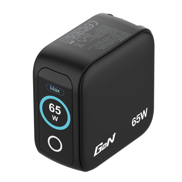 Verbatim Mini GaN Charger 65W with Display + 60W USB-C to USB-C Cable (Charger and Data transfer) Grey