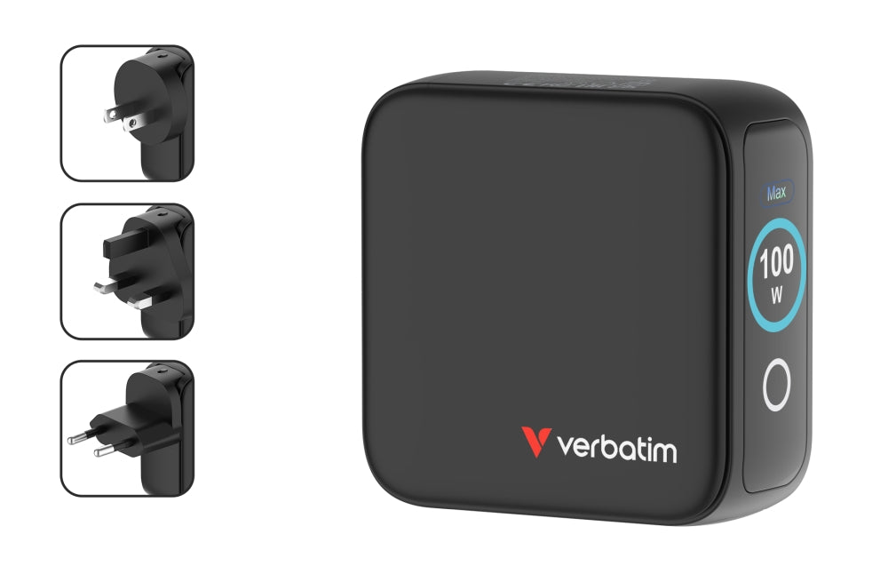 Verbatim Mini GaN Charger 100W with Display