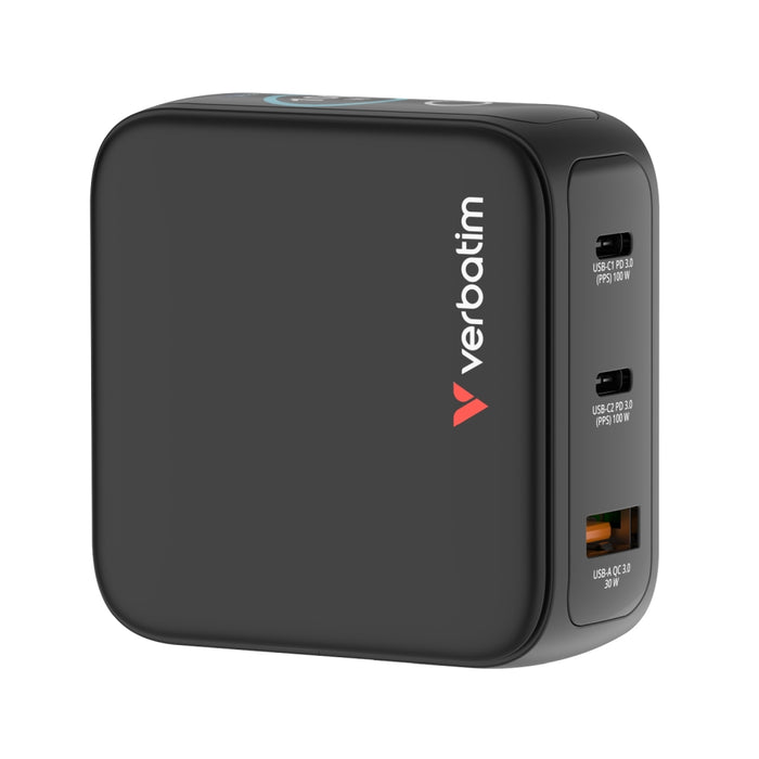 Verbatim Mini GaN Charger 100W with Display