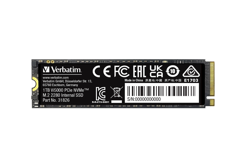 Verbatim Vi5000 Internal PCIe NVMe M.2 SSD 1TB