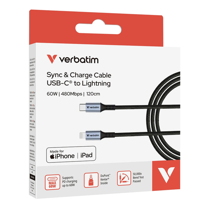 Verbatim Sync & Charge USB-C to Lightning 120 cm