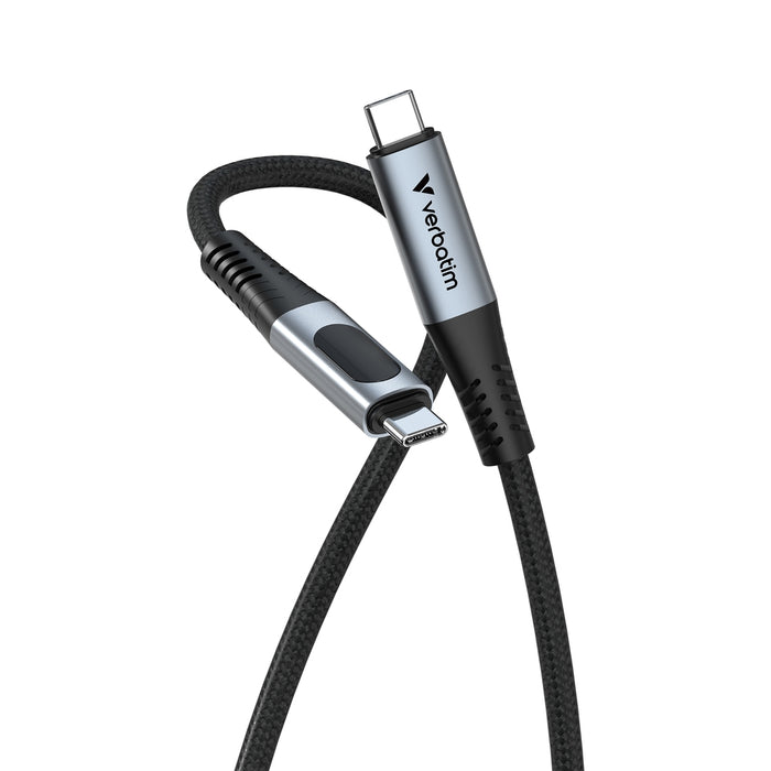 Verbatim Sync & Charge USB-C to USB-C 240W 40 Gbps Display 120 cm