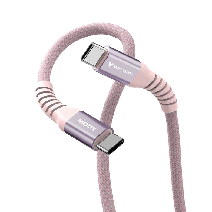 Verbatim Sync & Charge USB-C to USB-C 100W Magnetic 120 cm - Pink