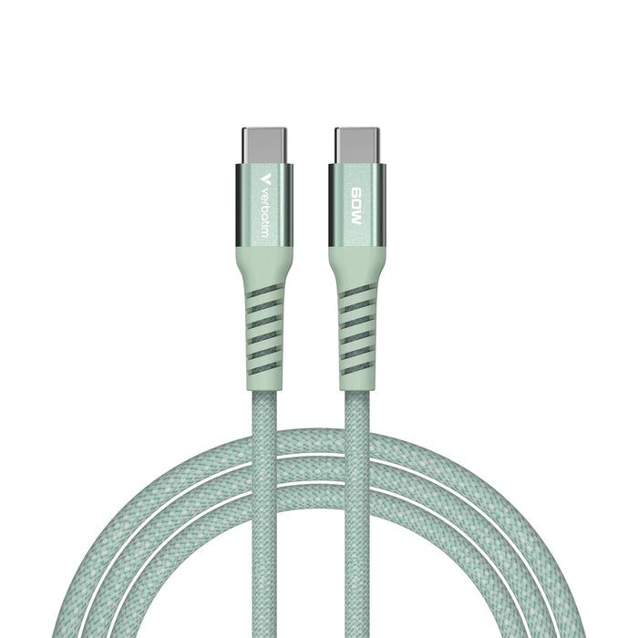 Verbatim Sync & Charge USB-C to USB-C 60W Magnetic 120 cm - Green