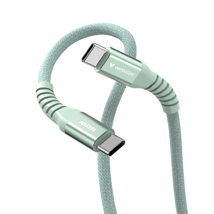 Verbatim Sync & Charge USB-C to USB-C 60W Magnetic 120 cm - Green