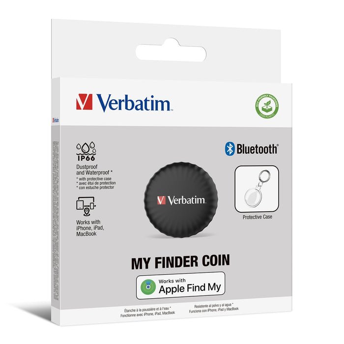 Verbatim MYFC-01B My Finder Coin Bluetooth Item Finder 1 pack Black