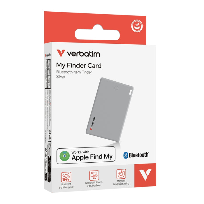 Verbatim MYFCR-01S My Finder Card Bluetooth Item Finder 1 pack Silver