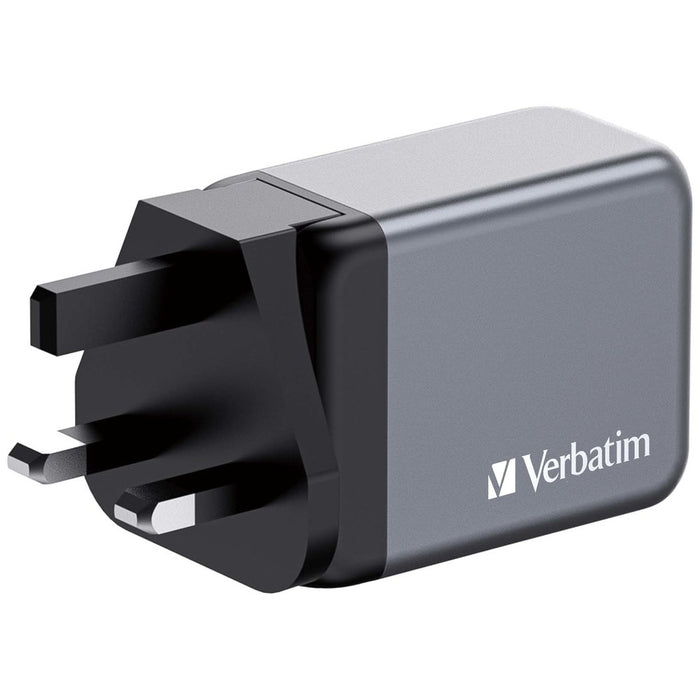 Verbatim GNC-65 GaN Charger 3 Port 65W USB A/C (EU/UK/US)