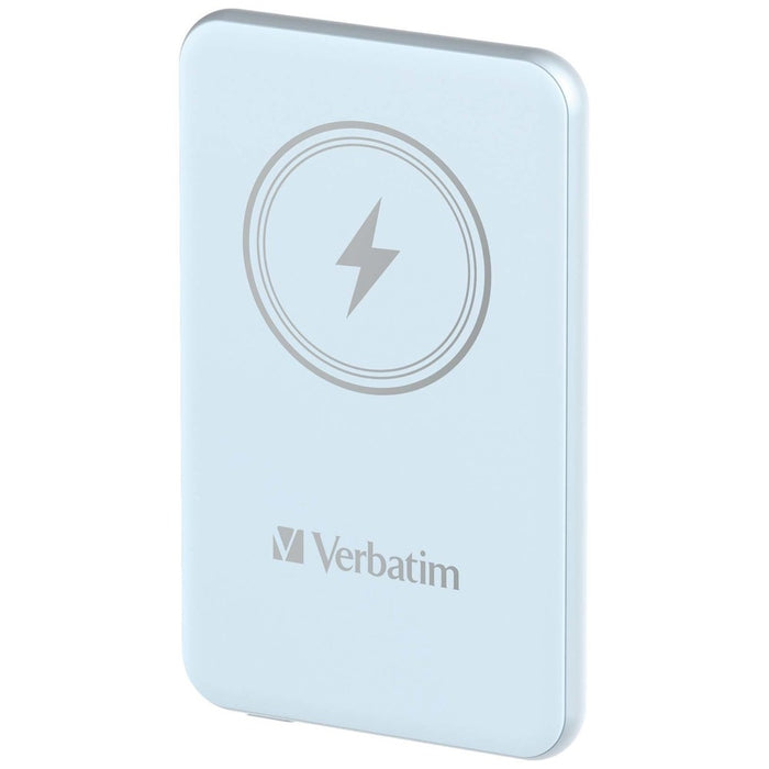 Verbatim MCP-5BE Power Pack 5000 mAh with UBS-C PD 20W / Magnetic Wireless Charging 15W Blue
