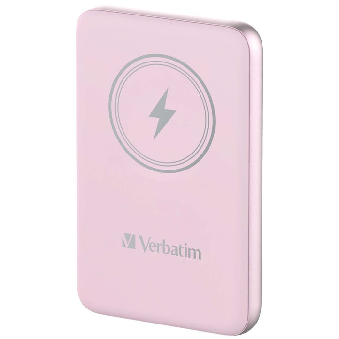 Verbatim MCP-10PK Power Pack 10000 mAh with UBS-C PD 20W / Magnetic Wireless Charging 15W Pink