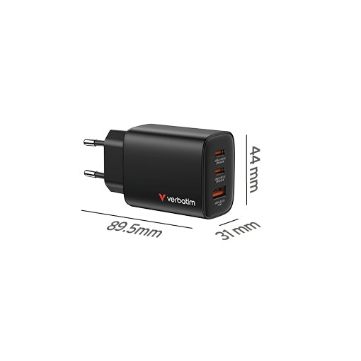 Verbatim Essentials GaN Charger 65W EU plug Black