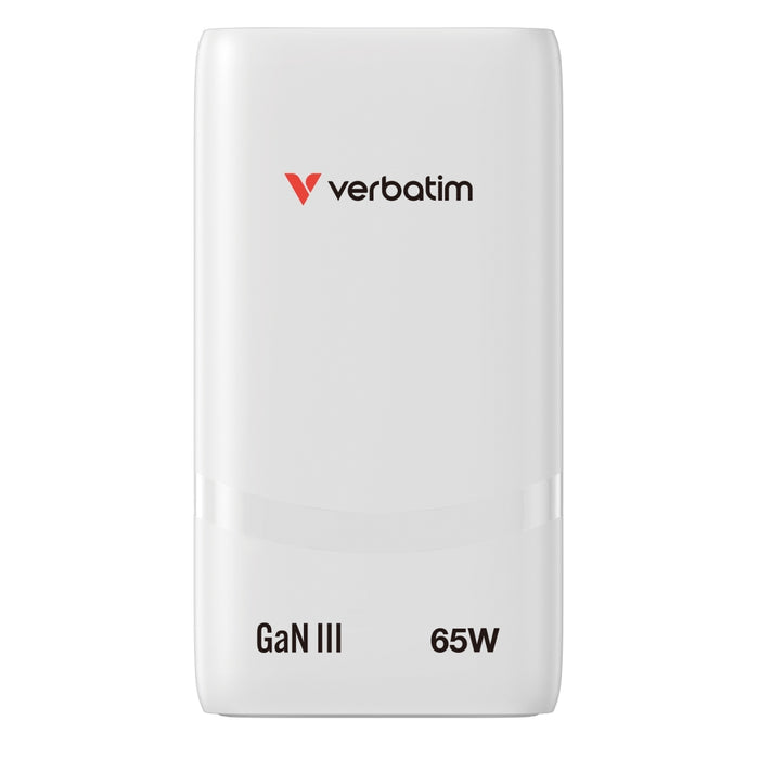 Verbatim Fold 'n' Go GaN Charger 65W EU plug White