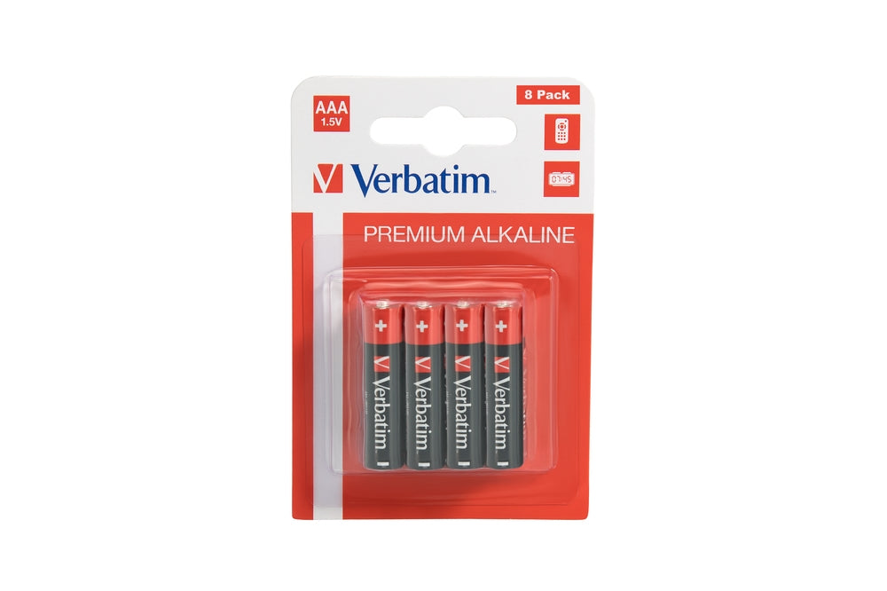 Verbatim ALKALINE BATTERY AAA 8 PACK (HANGCARD)
