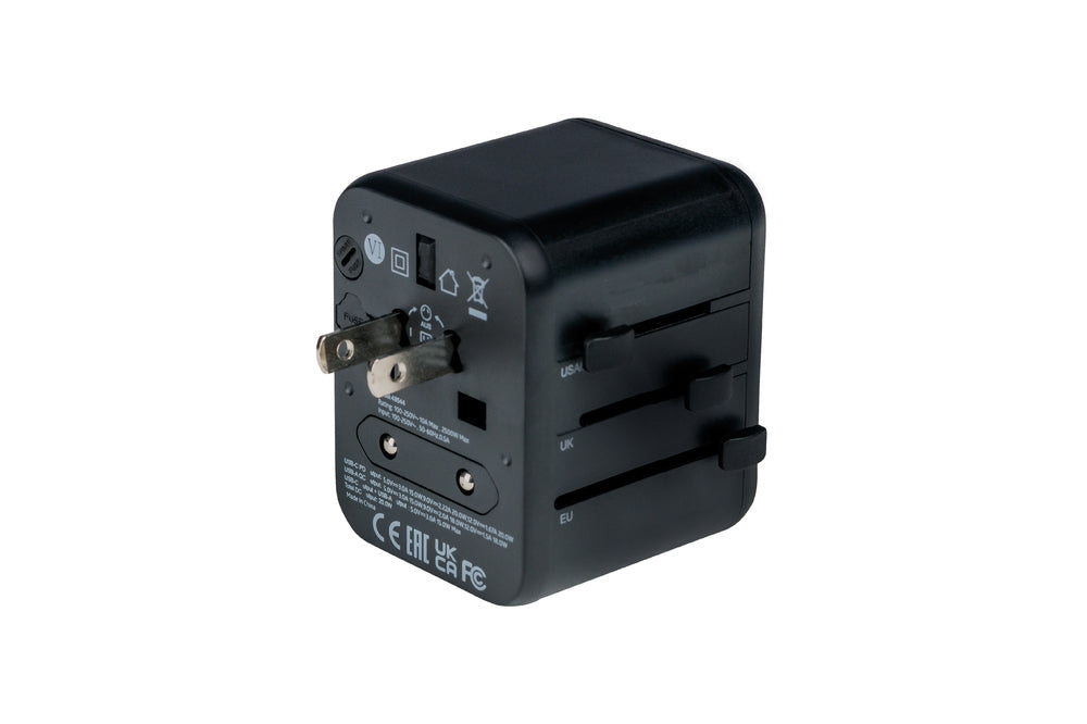 Verbatim UTA-02 Universal Travel Adapter with 1 x USB-C PD 20W / 1 x USB-A QC 3.0